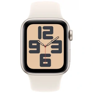 Apple Watch SE LTE 2024, 40 мм, алюминий цвета "Сияющая звезда", Starlight Sport Band, M/L (MXG03)