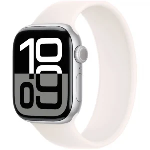 Apple Watch Series 10, 42 мм, серебристый алюминий, Light Blush Solo Loop, размер 0 (MWWW3)