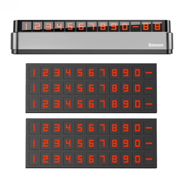 Парковочная карта Baseus Moonlight Box Series Temporary Parking Number Plate, Серая (ACNUM-B0G)