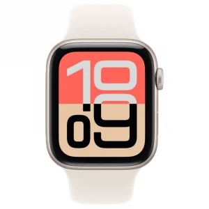 Apple Watch SE 3 2025, 44 мм, алюминий цвета "Starlight", Sport Band "Starlight", размер S/M (MEHG4)