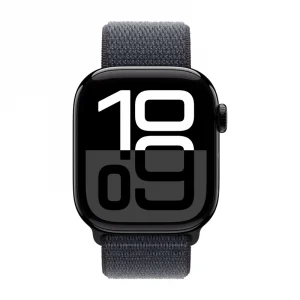 Apple Watch Series 10, 46 мм, алюминий цвет «чёрный глянец», спортивный браслет цвета "Ink" (MWWR3)