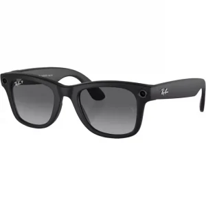 Умные очки Ray Ban Wayfarer RW4006 Матовый черный/Поляризационные градиентные графитовые M 150-50mm (601/ST350)