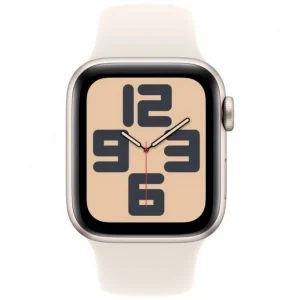 Apple Watch SE LTE 2024, 44 мм, алюминий цвета "сияющая звезда", Starlight Sport Band, S/M (MRGV3)