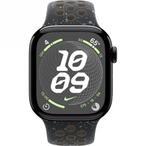 Apple Watch Series 10, 42 мм, алюминий цвета «черный глянец», Midnight Sky Nike Sport Band, S/M (MWWX3)