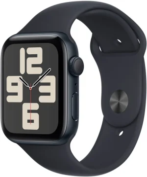 Apple Watch SE 2024, 44 мм, алюминий цвета "тёмная ночь", Midnight Sport Band, размер S/M (MXEJ3)