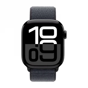 Apple Watch Series 10, 42 мм, алюминий цвета «черный глянец», спортивный браслет цвета "Ink" (MWWG3)