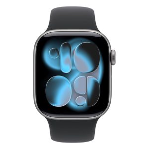 Умные часы Apple Watch Series 11, 42mm, Space Gray Aluminum Case with Black Sport Band, S/M